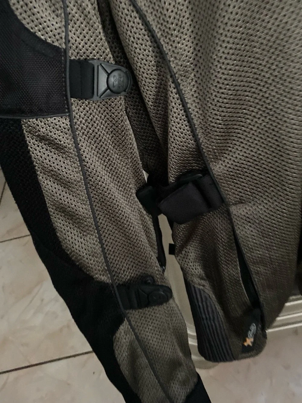 Men's Black and Gray Breathable Motorcycle Jacket